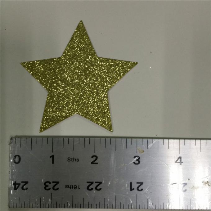 Papier-Funkeln-Fahne des Funkeln-300gsm beschriftet 3" hoher Stern für Partei-Dekorations-Fahne