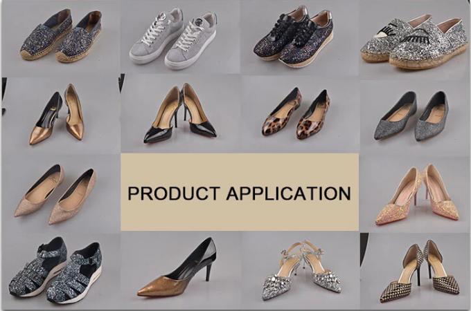 Funkeln-Kunstleder-Gewebe für Tapeten-Bedeckung für Taschen-Schuhe, DIY-Dekorations-Material