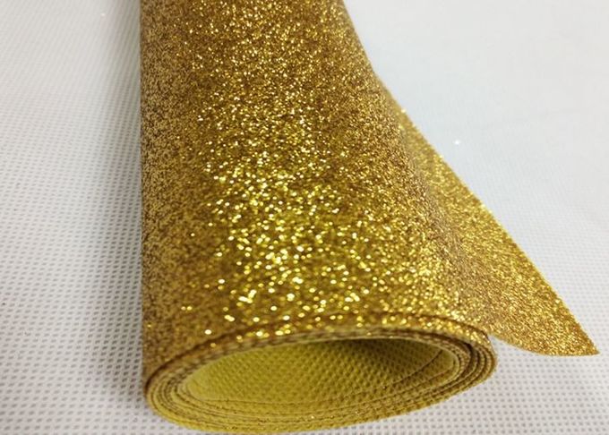 Funkeln-Gewebe 80gsm Champagne Gold, glänzendes starkes Goldfunkeln-Gewebe
